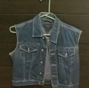 Mid-Wash Denim Vest